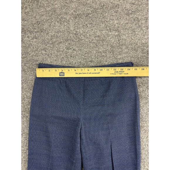 Piazza Sempione Pants Womens IT 40 Blue Micro Dot Stretch Slim Ankle Made Italy - Picture 3 of 11